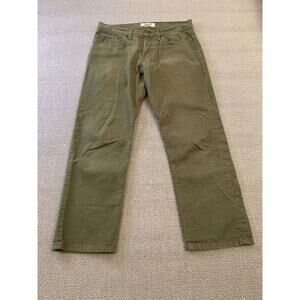 NAKED & FAMOUS Men's 32 Weird Guy Army Green Duck Selvedge Jeans